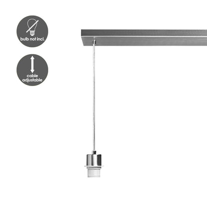 Home Sweet Home hanglamp Beam 3L, E27, taupe Lampenkap, 35cm