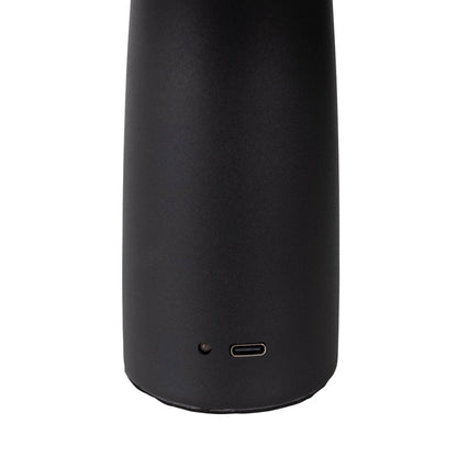 Draadloos tabletlicht "pilu", 16,5 cm hoog, boven Ø van 15 cm, metaal in zwart, wit plastic, geïntegreerde LED's, 280 lumen, dimbaar door aanraaksensor, warm wit wit