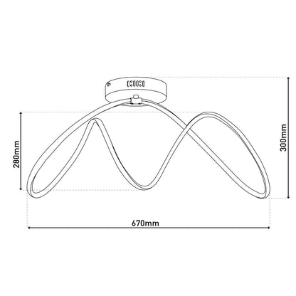LED plafondlamp l: 67cm "Odrive"