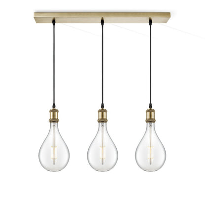 Home Sweet Home hanglamp vintage Pear 3L G160 dimbaar E27 helder