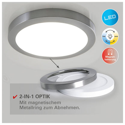 LED -plafondlamp "bonus", functie, metalen plafondlamp.