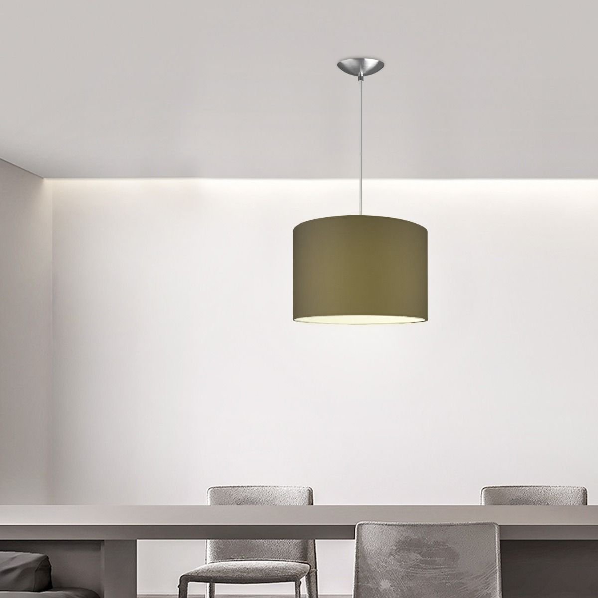Home Sweet Home hanglamp Bling met lampenkap, E27, taupe, 30cm