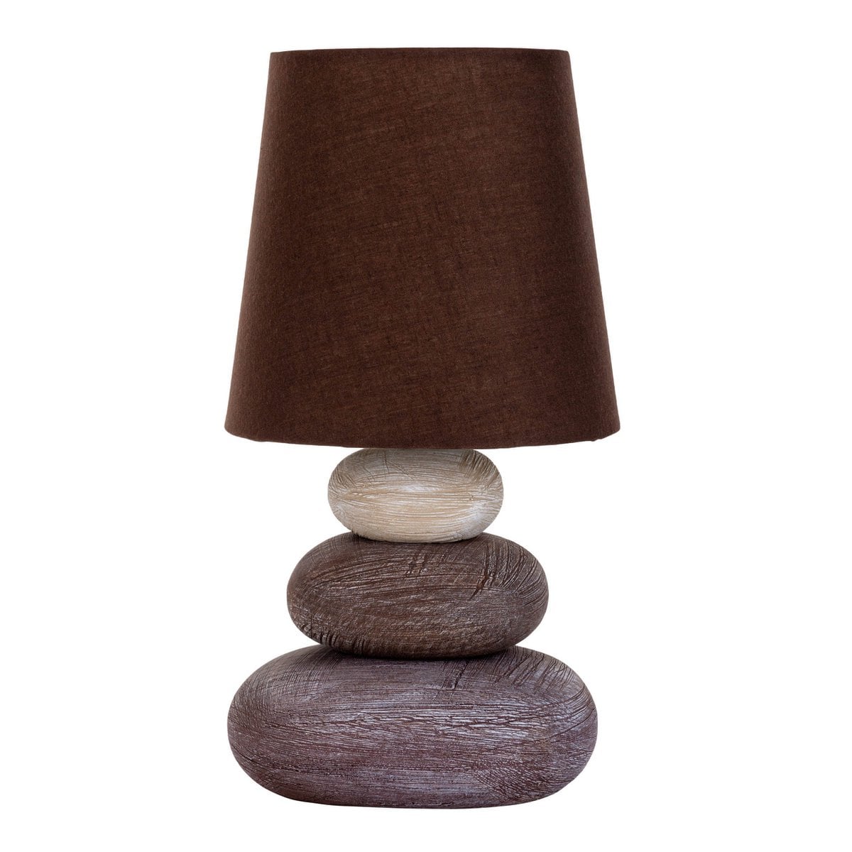 Ceramic table lamp "Stoney", ceramic table lamp in brown, with E14 socket, table lamp for dining room, living room, hallway or office, or as a bedside lamp, 31 cm high
