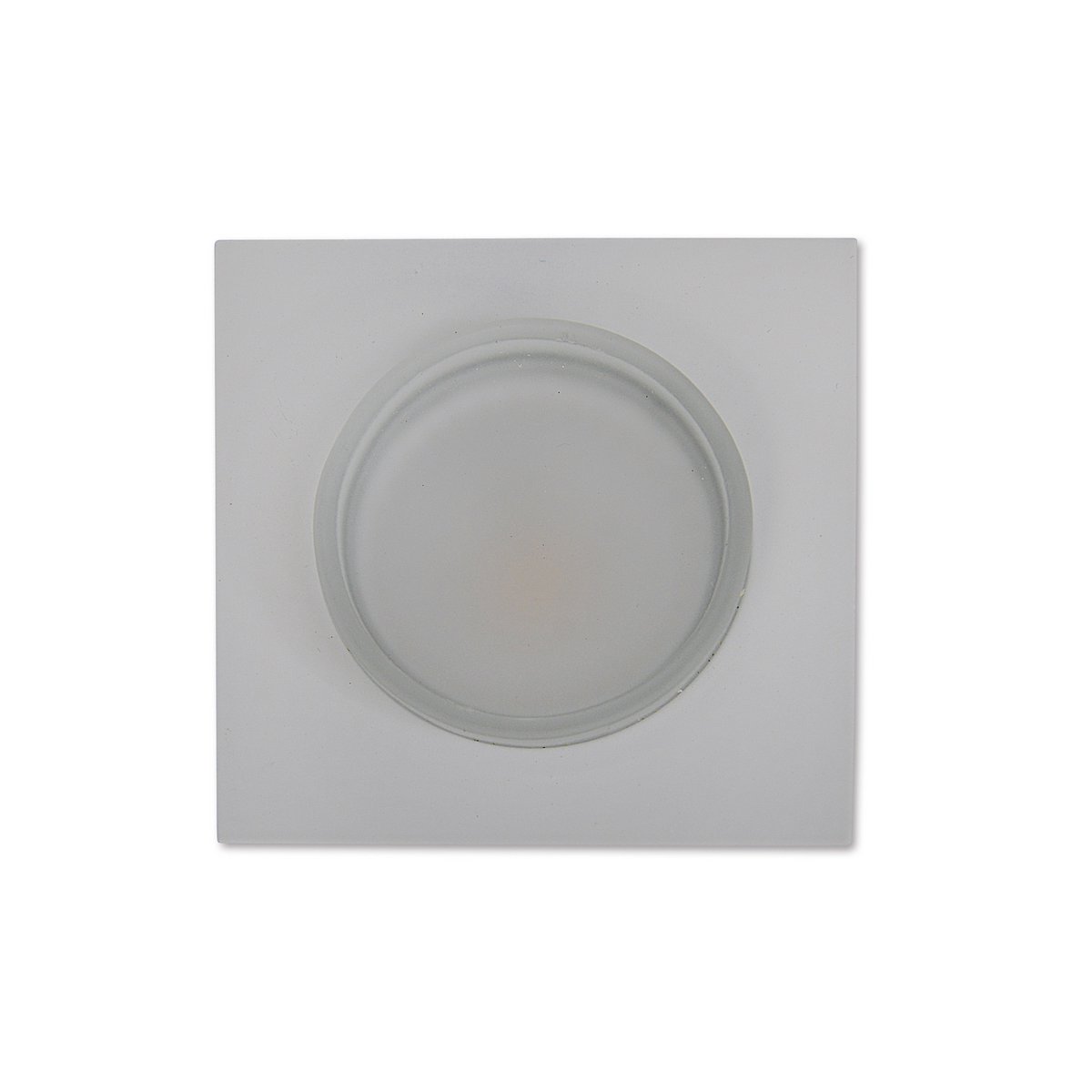 Het opzetten van "Miro" 8,5 x 8,5 cm, 6,5 cm diep, wit metaal, mat acryl, 6 watt, warm wit