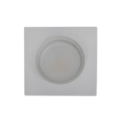 Het opzetten van "Miro" 8,5 x 8,5 cm, 6,5 cm diep, wit metaal, mat acryl, 6 watt, warm wit