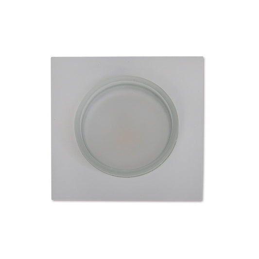 Het opzetten van "Miro" 8,5 x 8,5 cm, 6,5 cm diep, wit metaal, mat acryl, 6 watt, warm wit