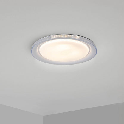 LED-plafondlicht "Claire" Ø 50,5 cm, 7,5 cm hoog, metaal en plastic in wit, geïntegreerde LED, 1600 lm, dimable, CCT-functie, 3000-5000 K, nachtlichtfunctie