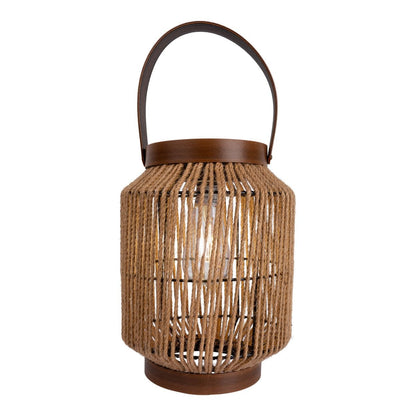 LED zonnelamp "Korbiniaanse" decoratie voor het buitengebied gemaakt van metaal, plastic en snoer in de natuur, met stevig ingebouwde LED's.