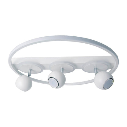 3 Spot LED -plafondlamp "Ronda" Ø 50 cm, gemaakt van metaal en plastic, wit, GU10, vlekken binnen