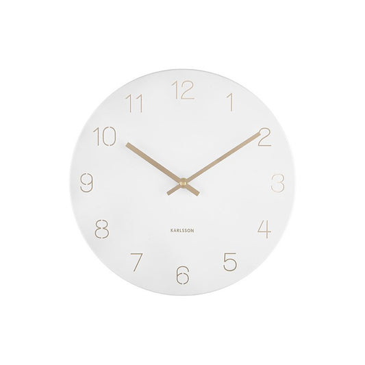 Wandklok Bedel Gegraveerde Cijfers Klein