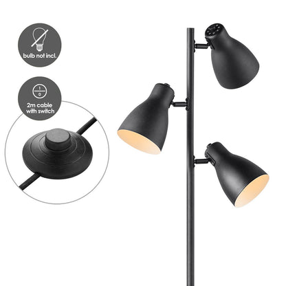 Home Sweet Home 3L Vloerlamp zwart - Moderne Vloerlamp Zwart