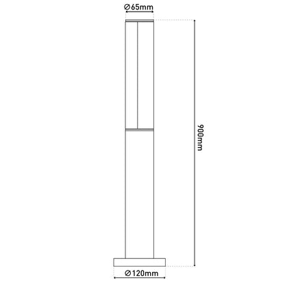 LED buitenlampen "flair" gemaakt van metaal en plastic in antraciet, met geïntegreerde LED