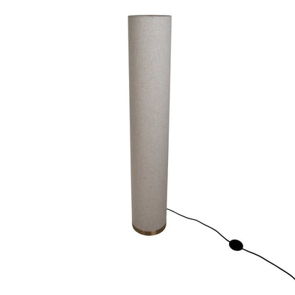 Staande lamp "Beate" Natuur van metaal en een tekstblazer in de natuur, E27 -aansluiting, vloerlamp voor eetkamer, woonkamer, gang of kantoor, ca. 110 cm hoog