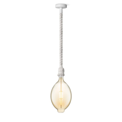 Home Sweet Home hanglamp wit Leonardo Ovaal - G125 - dimbaar E27 amber