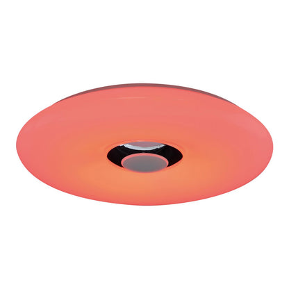 LED -plafondlicht "Nashville" Ø 40 cm, vele functies, gemaakt van metaal en plastic, wit, met geïntegreerde LED's, verlichting voor woonkamers, gang of kantoor