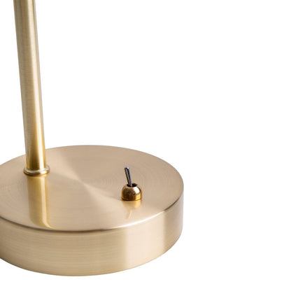 Tafellamp "Libby", klassieke tafellamp gemaakt van messing gekleurd metaal en getinte glas in Amber, met E14-aansluiting, voor eetkamer, woonkamer, gang of kantoor, 34 cm hoog