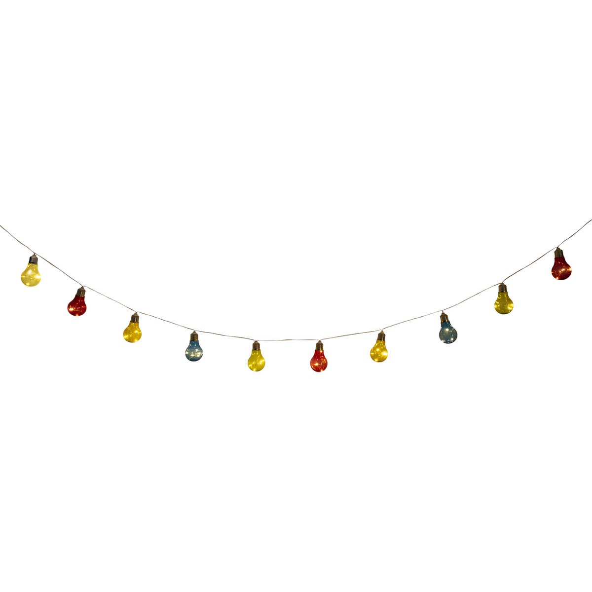 Kleurrijke 10-LED solar buitenlichtketting