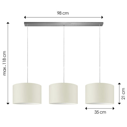 Home Sweet Home hanglamp Beam 3L, warm wit Lampenkap, 35cm