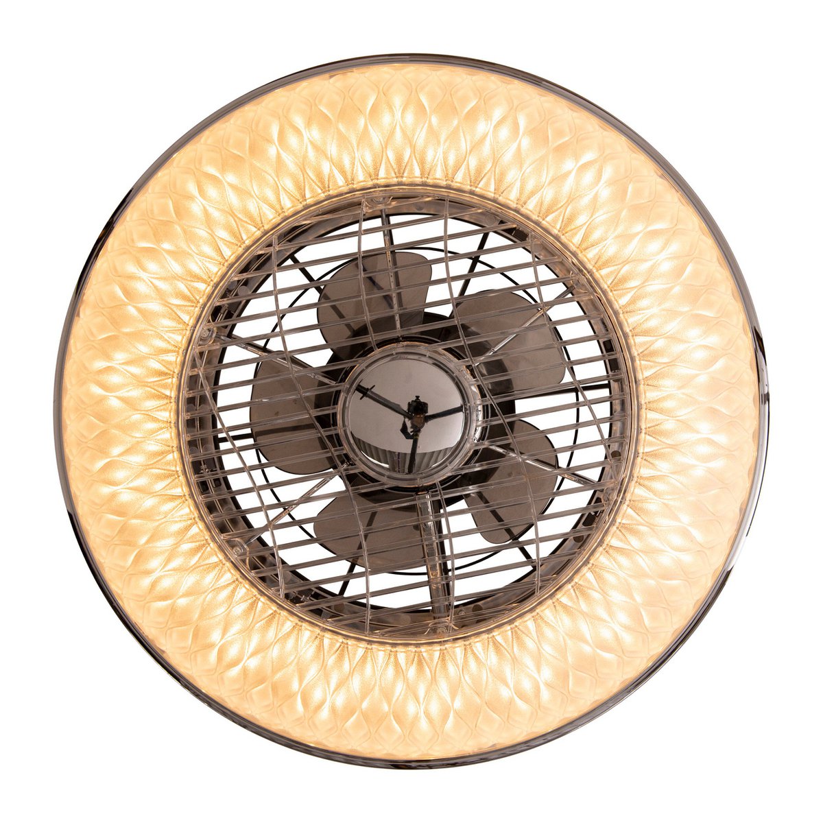 LED -plafondlicht "Viento" met ventilator, gemaakt van metaal en plastic, met geïntegreerde LED's, verlichting voor woonkamers of kantoor