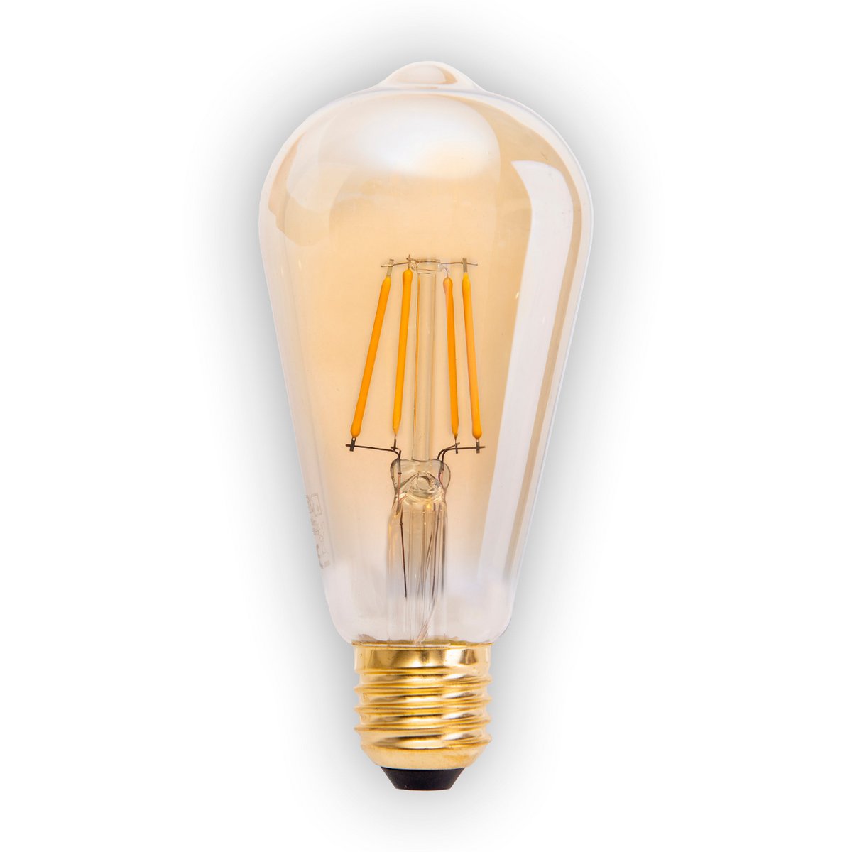 LED-lampen van 4 set E27 versie 4 watt, gemaakt van metaal en glas, warm wit