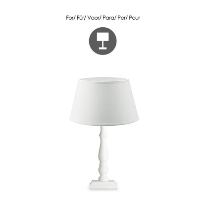 Home Sweet Home Stoffen Lampenkap White - 25 x 18 x 14 cm