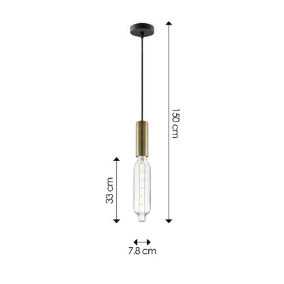 Home Sweet Home hanglamp brons Saga Tube - G78 - dimbaar E27 helder