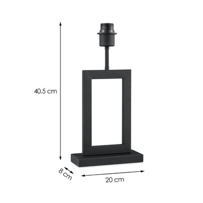 Home Sweet Home Zwart Moderne Tafellamp - 20 x 8 x 40.5 cm