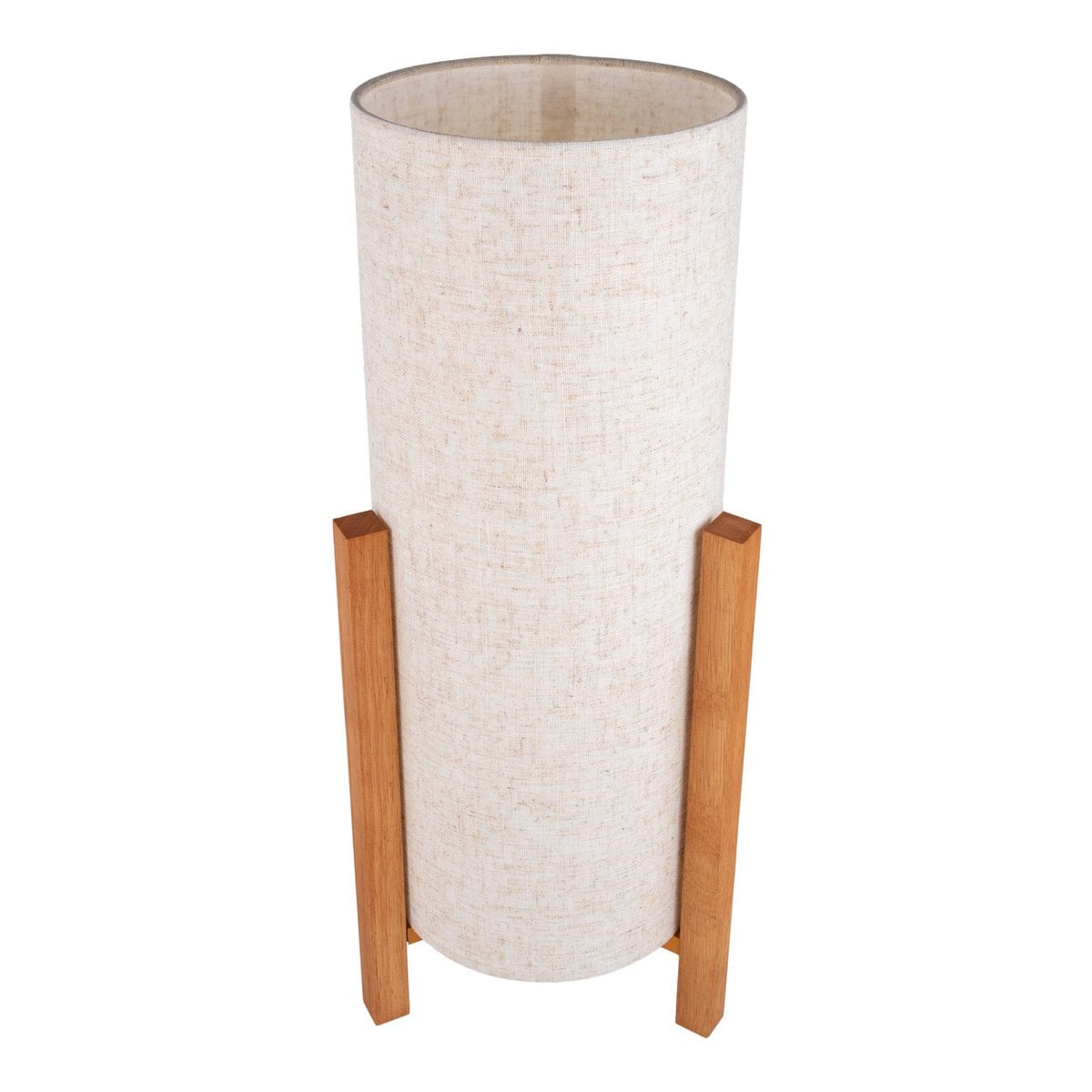 Tafellamp "Matilda" klassieke tafellamp met natuurlijk uiterlijk door hout en stofscherm, E27 -aansluiting, 52 cm hoog