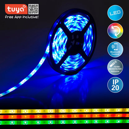 Tuya LED-RGB-streep met Bluetooth, functie, strepen, plastic, kleurrijk, geïntegreerde LED,