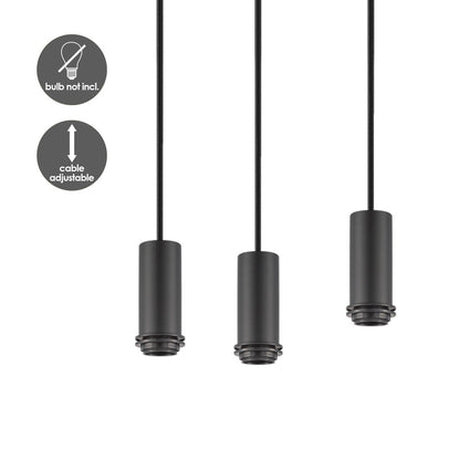 Home Sweet Home Zwarte ovale metalen Hanglamp 8L - 80/27.5/117.5CM