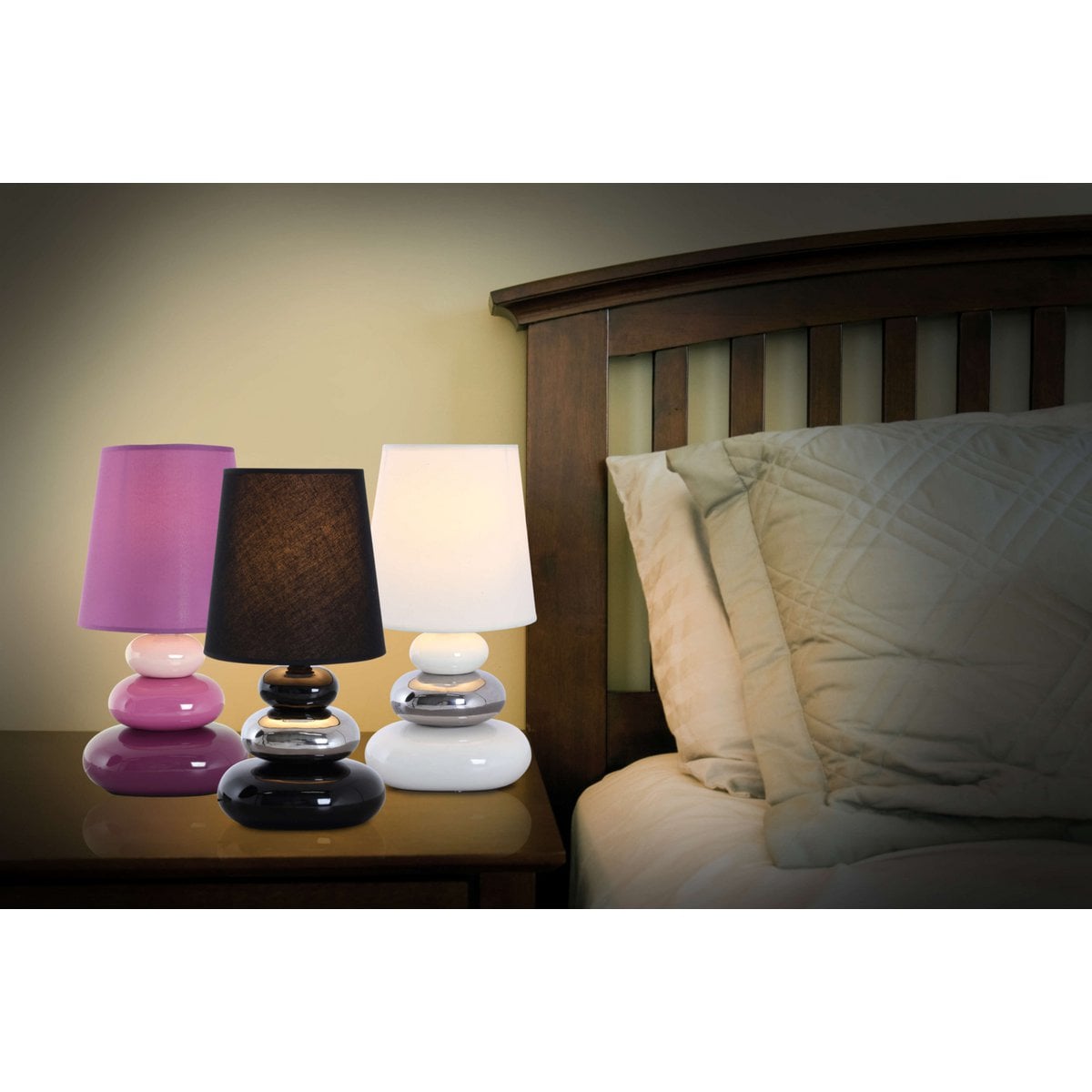 Keramische tafellamp "stoney", tafellamp gemaakt van keramiek, wit, met E14 -versie, tafellamp voor eetkamer, woonkamer, gang of kantoor, of als een bedlamp, 31 cm hoog