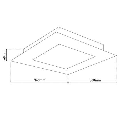 LED plafondlamp "Glasgow" d:36cm