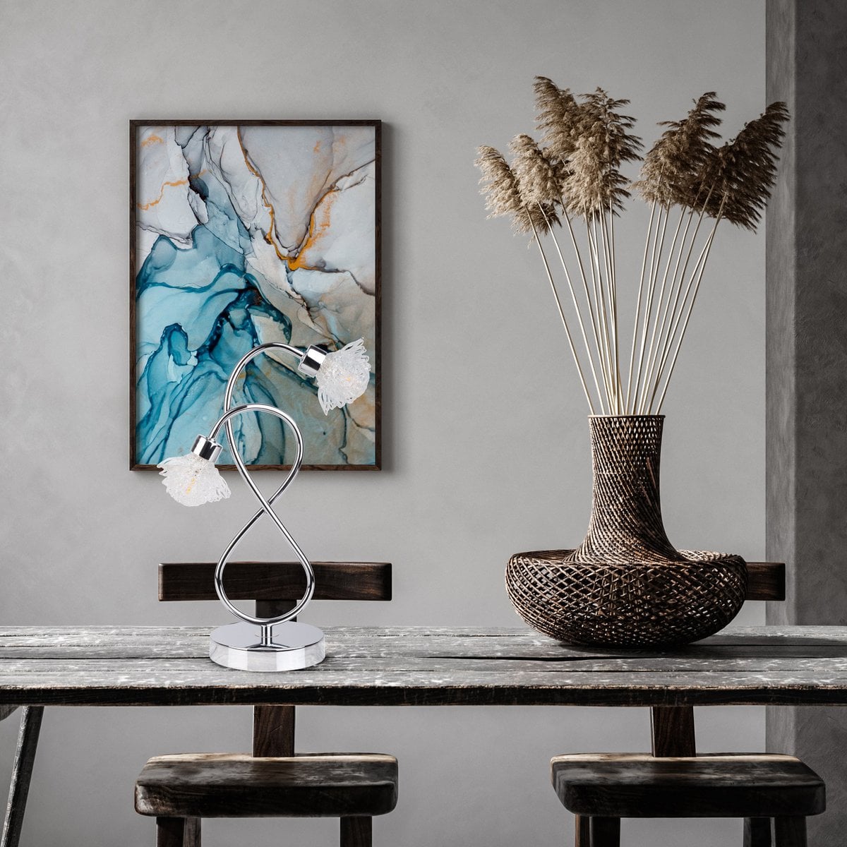 LED -tafellamp "Bloem" H: 38 cm