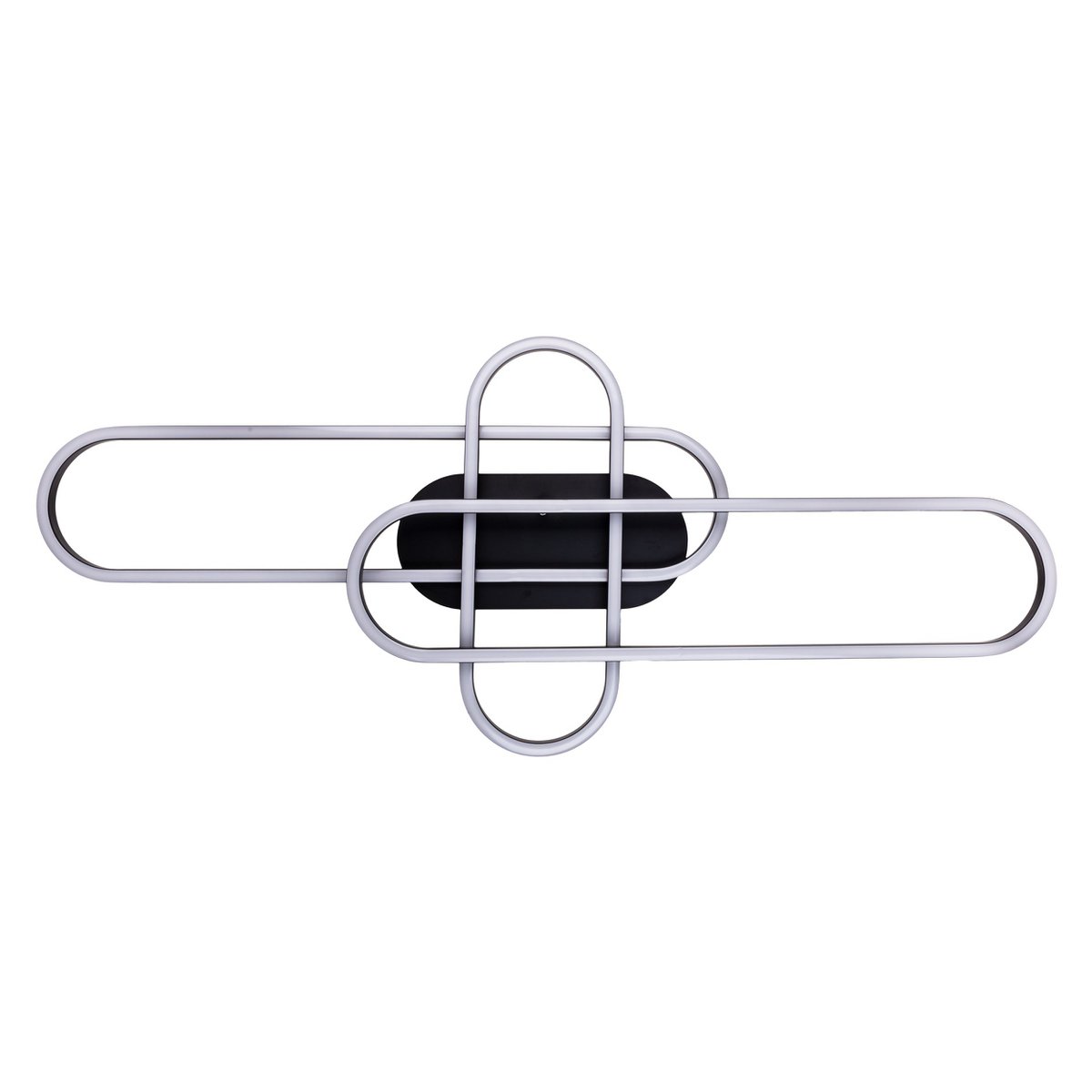 LED CCT -plafondlicht "Carlon" gemaakt van Matt Black Aluminium en Plastic, met geïntegreerde LED, 120 cm lang