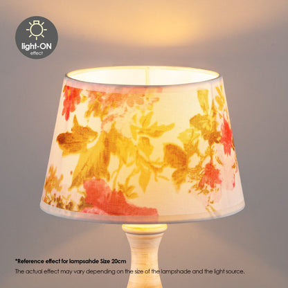 Home Sweet Home Flower Stoffen Lampenkap Beige - 20 x 15 x 13 cm