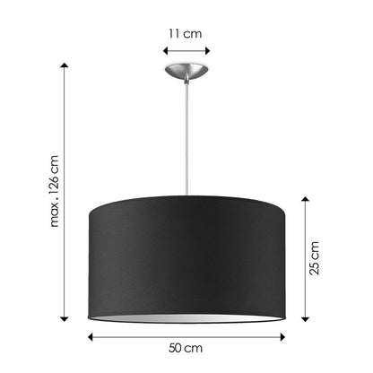 Home Sweet Home hanglamp Bling met lampenkap, E27, zwart, 50cm
