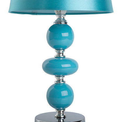 Keramische tafellamp "araga" 36 cm hoog, tafellamp gemaakt van metaal, keramiek, met tekstbladen, turquoise, met E14 -aansluiting, verlichting voor eetkamer, woonkamer, gang of kantoor
