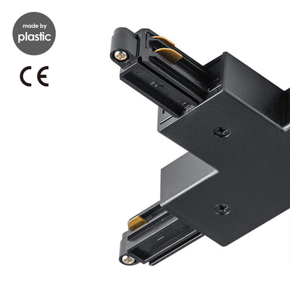 Railverlichting onderdeel T verbinder | 17/10.5/1.8cm | Zwart