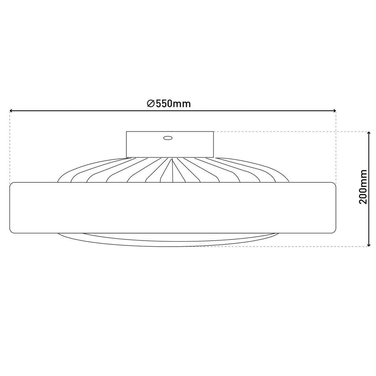 LED -plafondlicht "Viento" met ventilator, gemaakt van metaal en plastic, met geïntegreerde LED's, verlichting voor woonkamers of kantoor