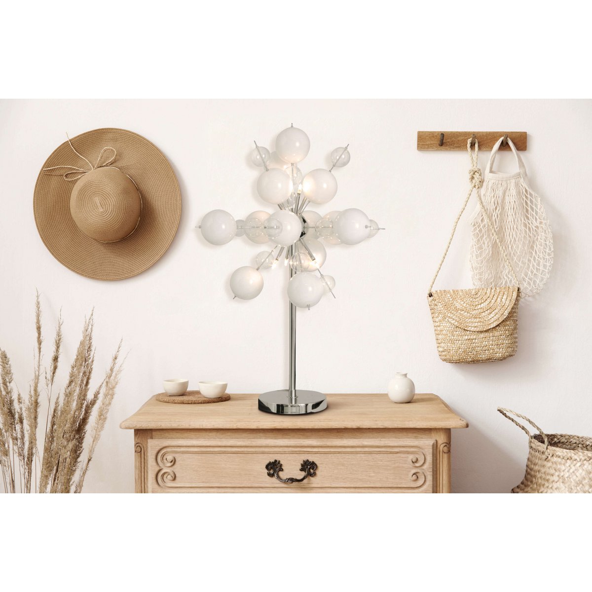 Tafellamp "Explosion" in het wit