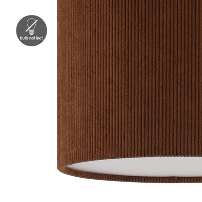 Home Sweet Home Cylindrische Corduroy Plafondlamp - Brown - ø30 x 17cm
