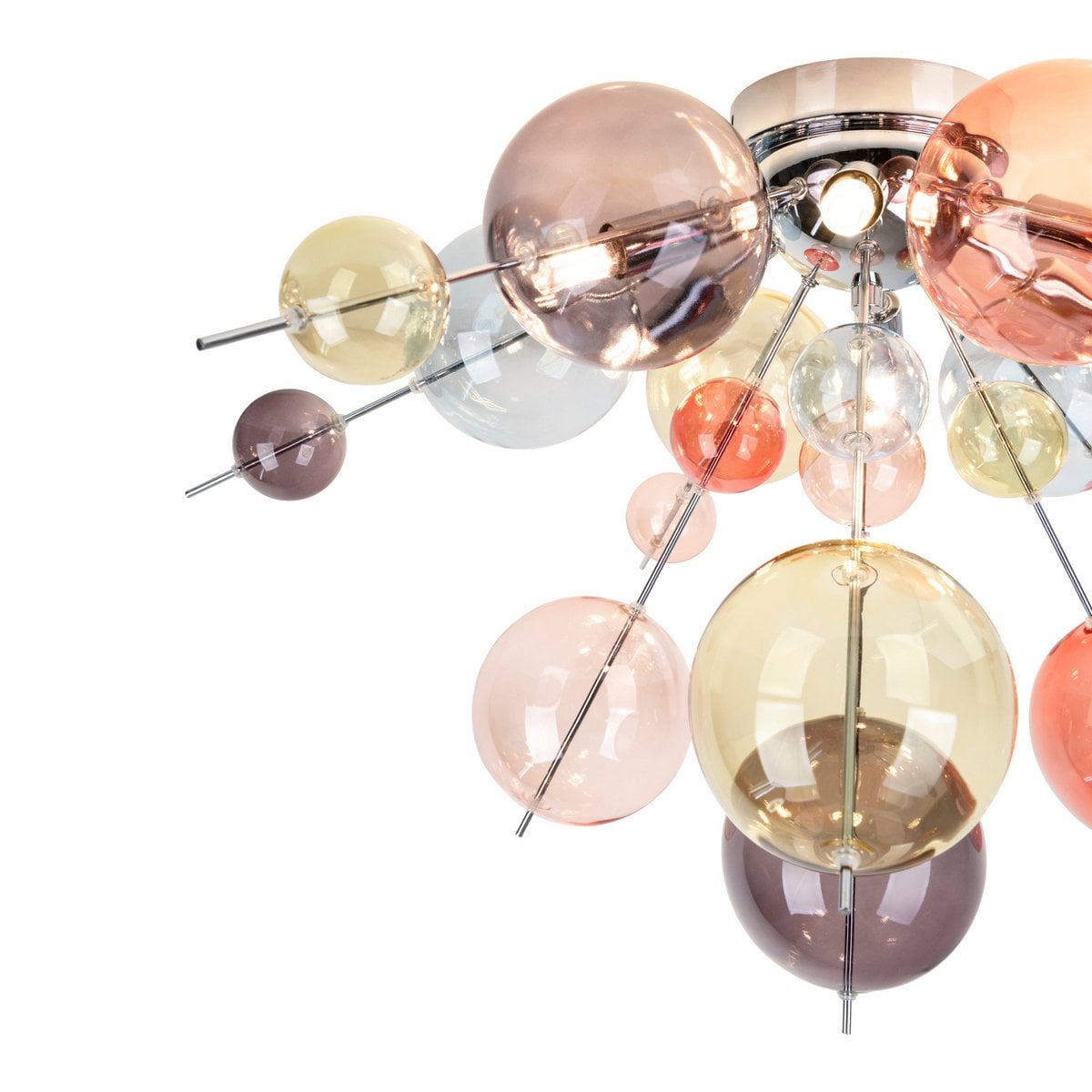 Plafondlamp "explosie" pastelkleuren D: 57 cm