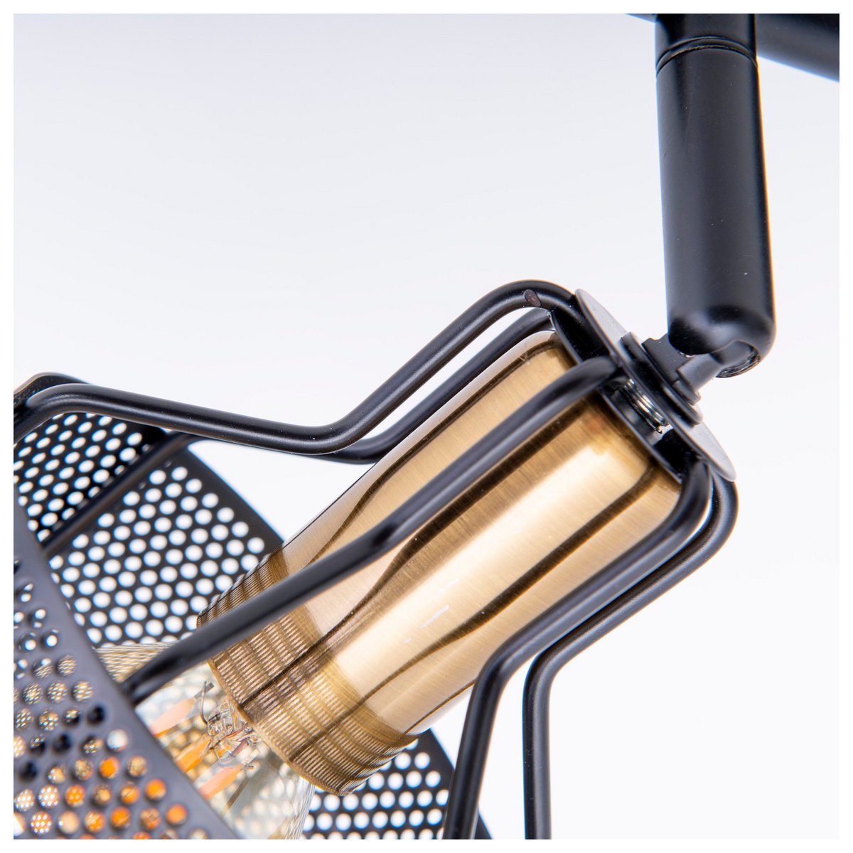 2-weg en plafondlichtspot "foro" gemaakt van metaal in zwart , met E14-versies, ongeveer 32 x 18,5 x 15 cm. Stijlvolle verlichting voor woonkamer, eetkamer of keuken.