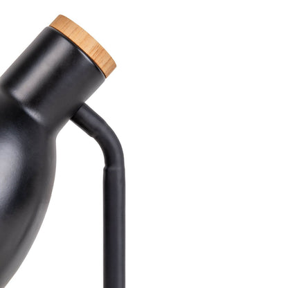 "Marie" bureaulamp gemaakt van metaal en hout, E14, zwart, 36,5 cm hoog