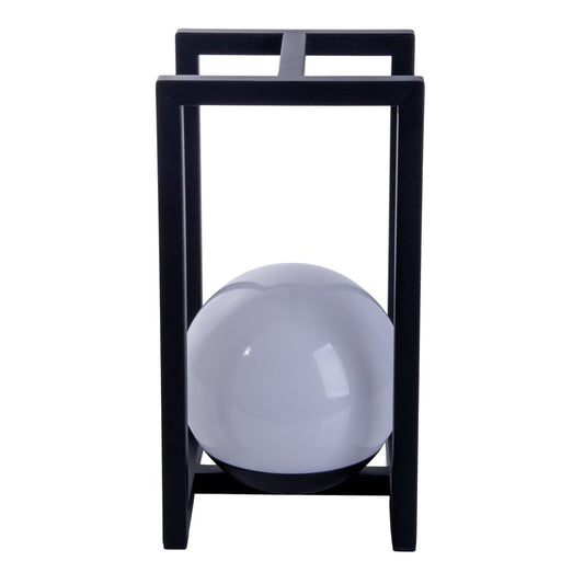 LED Decol Light Potaton voor balkon en terras, decoratietafellamp gemaakt van metaal en plastic in zwart, stevig gebouwd -in LED's, 30 x 16 x16 cm