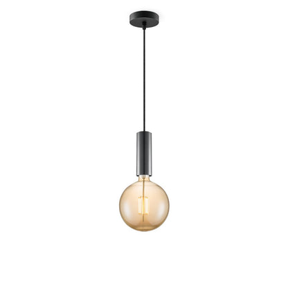 Home Sweet Home hanglamp zwart Saga Globe - G18- dimbaar E27 amber