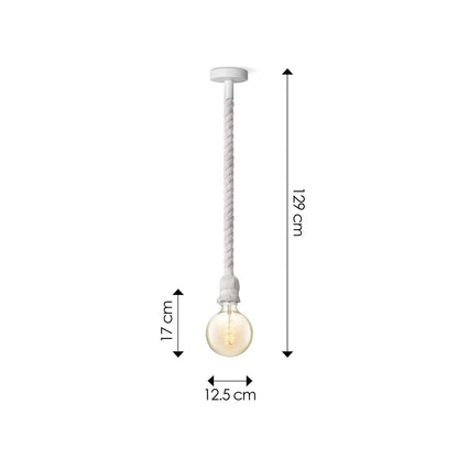 Home Sweet Home hanglamp wit Leonardo Spiraal G260 dimbaar E27 amber