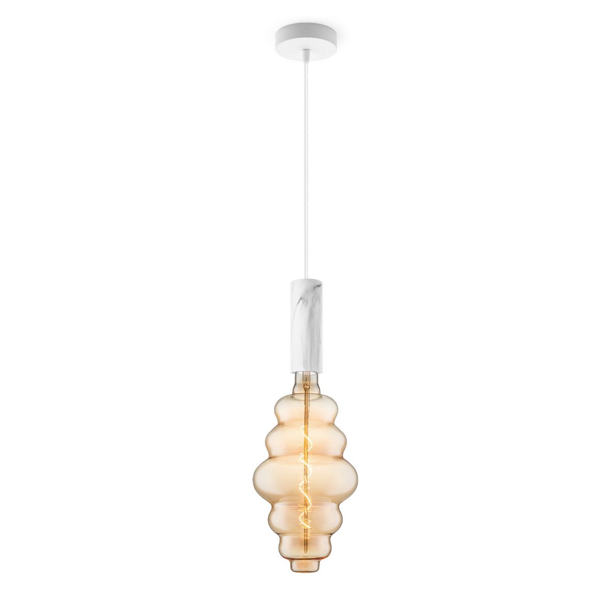 Home Sweet Home hanglamp Marmer Saga Cloud - G160 dimbaar E27 amber