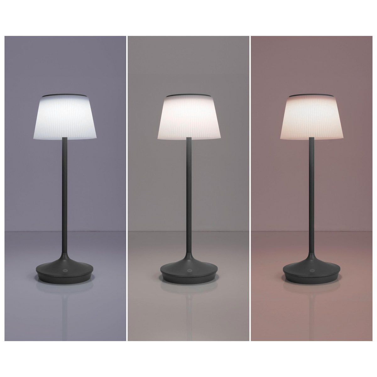 LED -licht "Emmi" voor buiten en binnen, tafellamp gemaakt van metaal en plastic, met stevig gebouwd -in LED's, LED -tafellamp voor balkon, terras, tuin, woonkamer, wintertuin, ca.