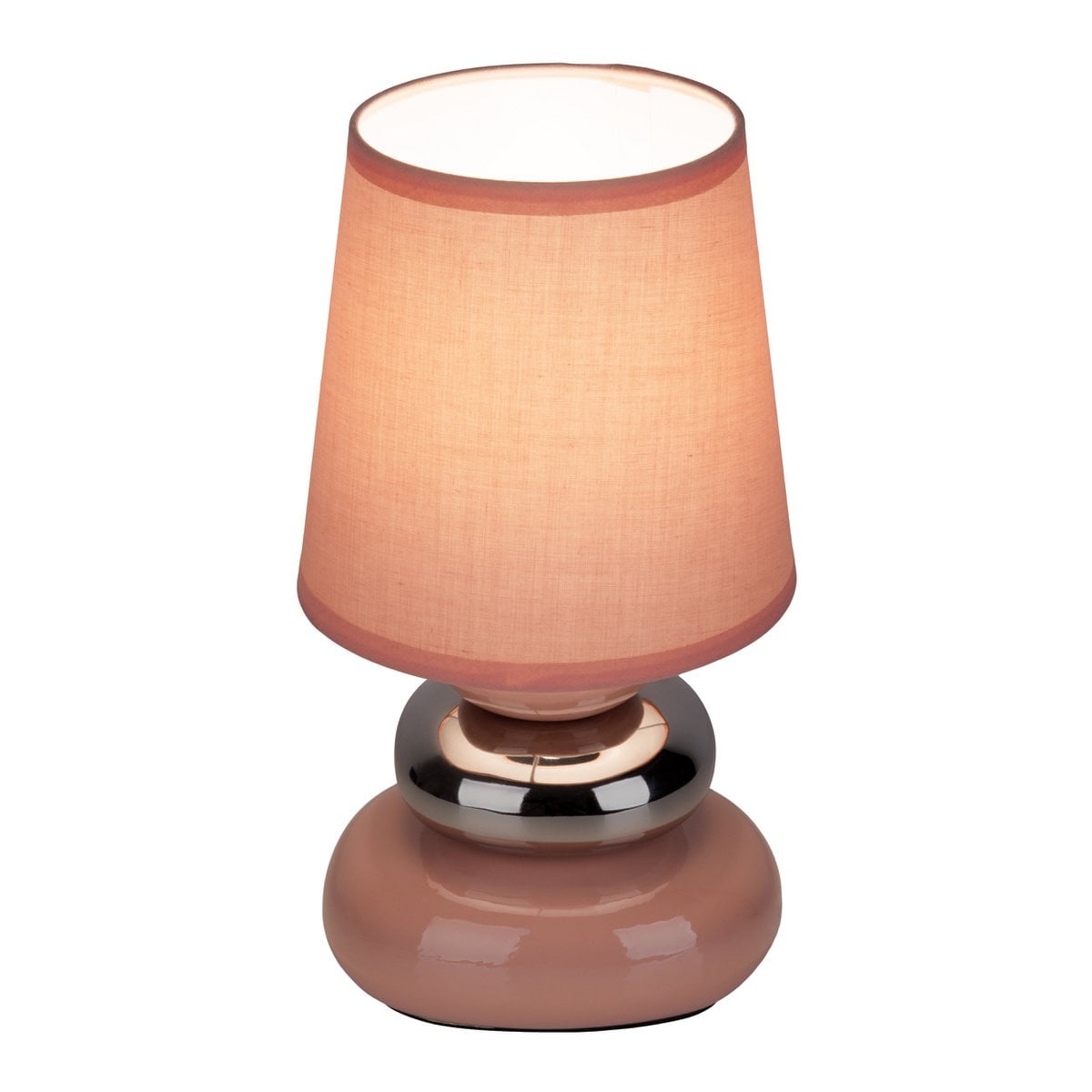 Keramische tafellamp "Stoney" Pink - Classical - Table Lamp - - Rosé/Salmon - E14 - Geen informatie
